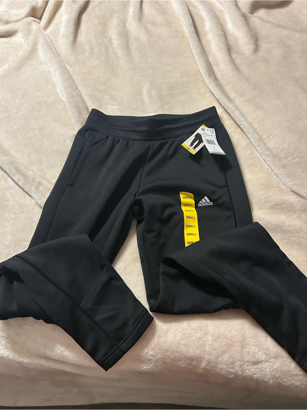 adidas Kids Black Track Joggers with Logo